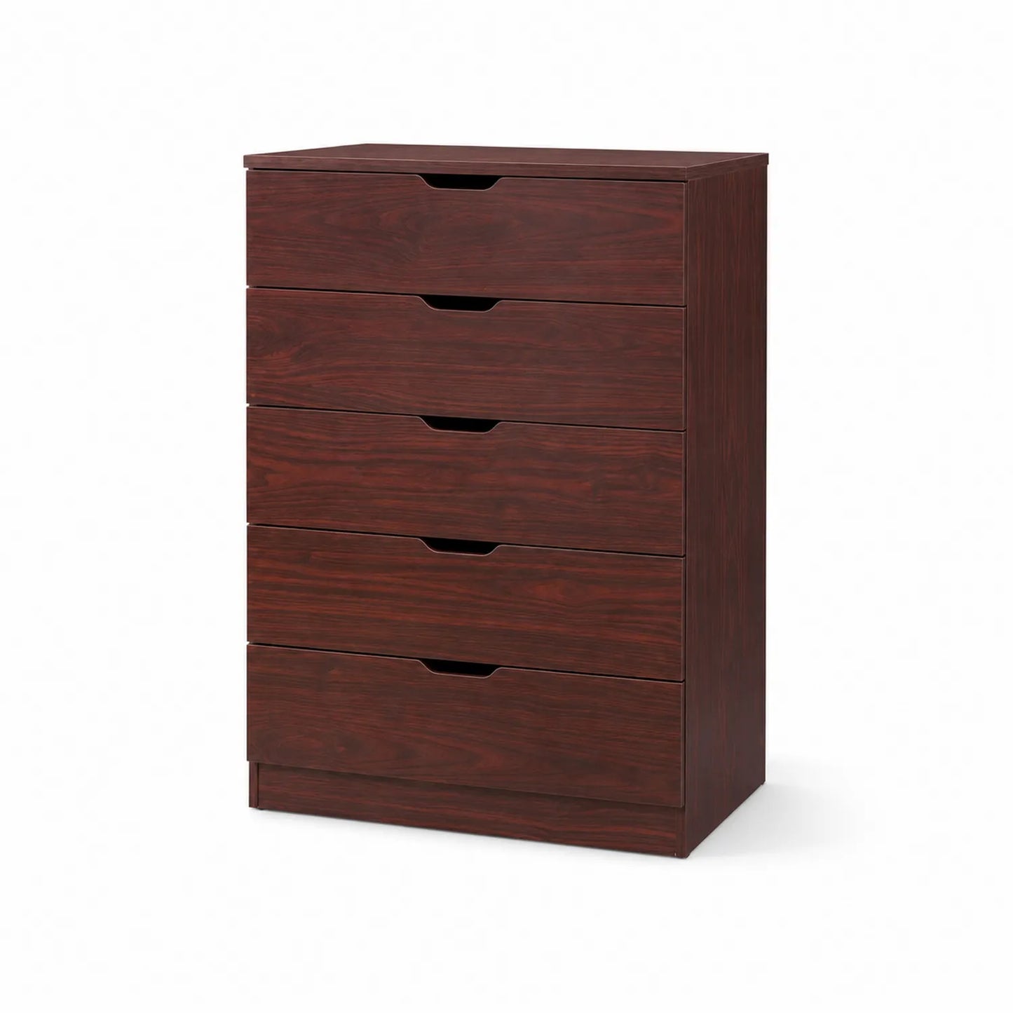 Cómoda de madera con 5 cajones marrón 80x40x100 cm