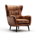 Vintage Style Leather Armchair Brown - Upholstered 80x85x100 cm