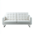 Sofa Set Faux Leather 200x90x85 cm - White - Modern Design