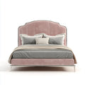 Double Bed Velvet Upholstery 200x160x120 cm - Pink - Modern Design