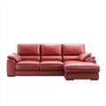 Leather Sectional Sofa 270x150x85 cm - Red - Contemporary Design