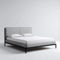 Double Bed Upholstered Fabric 200x160x100 cm - Light Grey - Modern Design