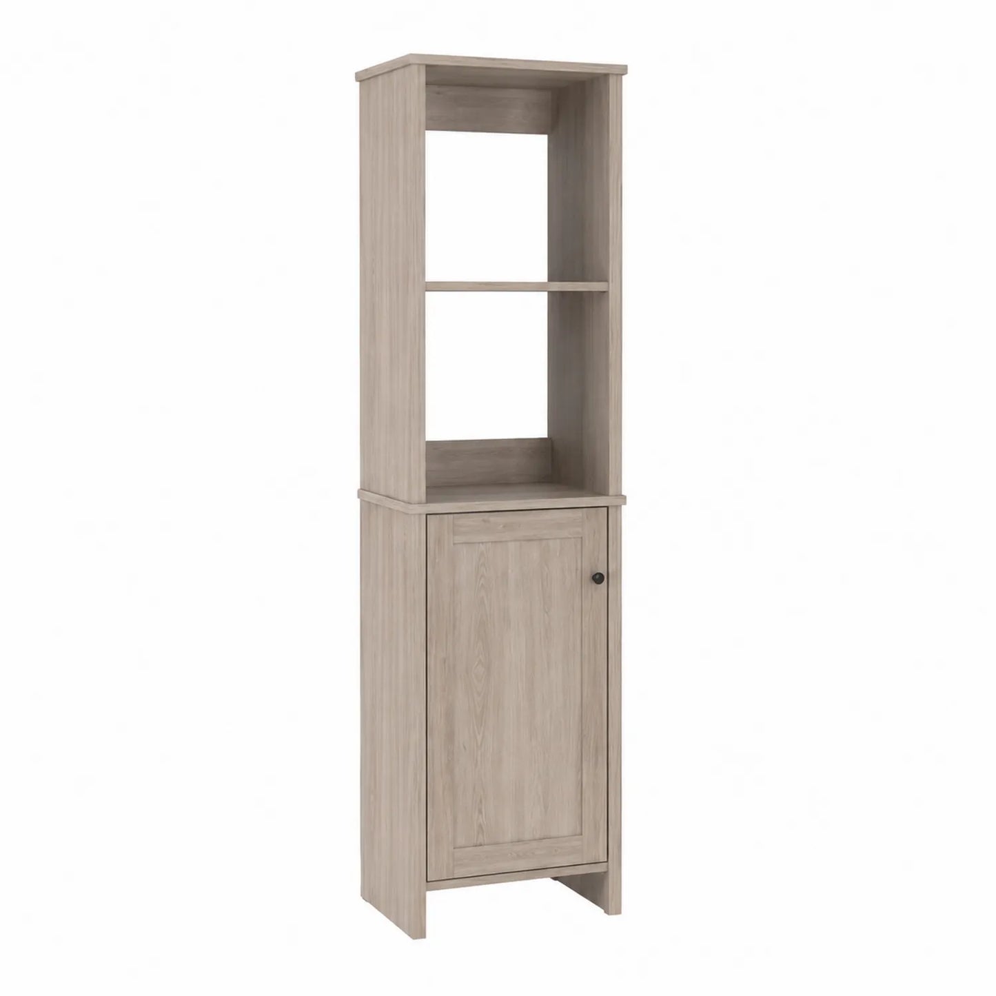 Estantería Alta de Madera con Puerta de Madera Clara