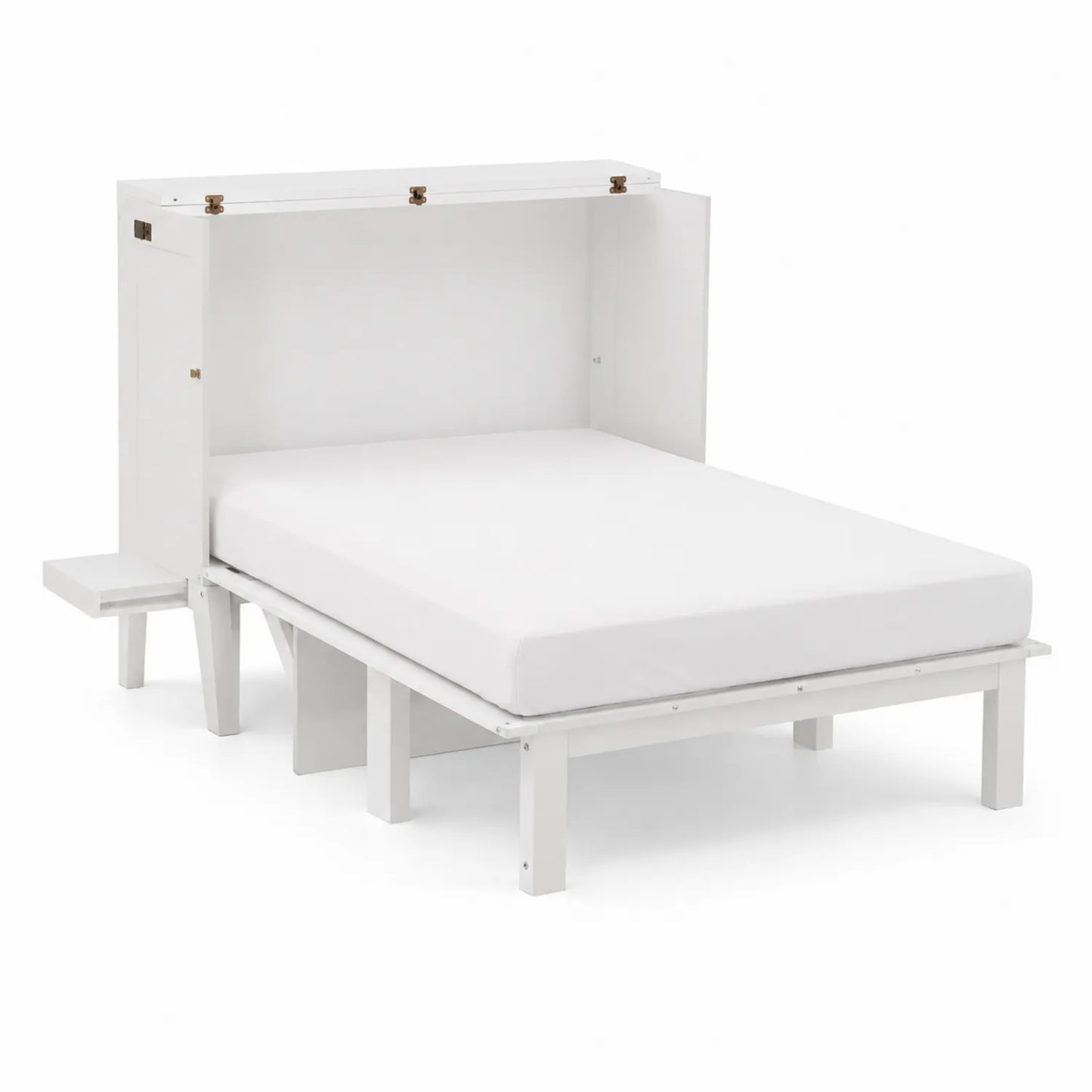 Cama abatible de madera contrachapada con colchón de espuma 200x140 cm