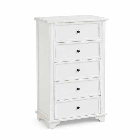 Cajonera de Madera con 5 Cajones Blancos