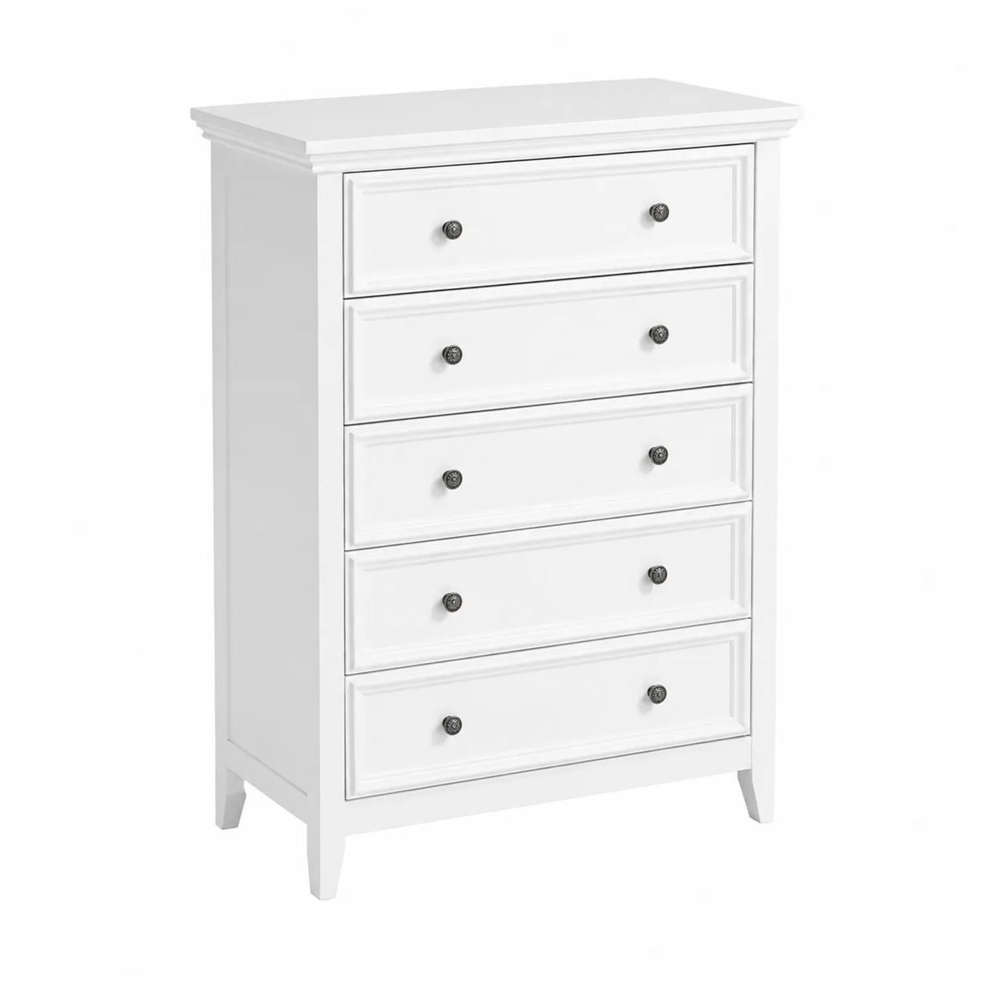 Cajonera de Madera Blanca con 5 Cajones