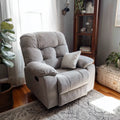 Recliner Chair 85x90x100 cm - Fabric Upholstery Modern Design Light Grey