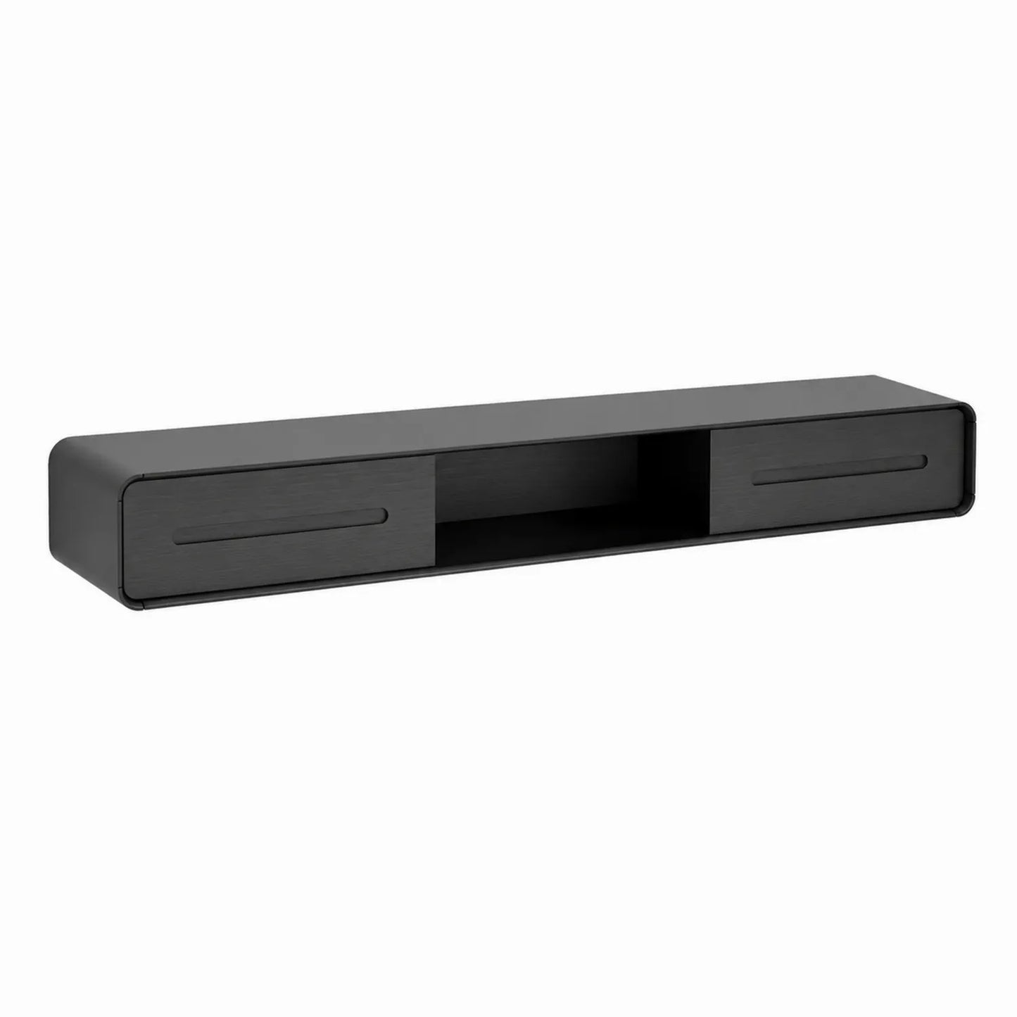 Mueble de TV de Acero Negro con Cajones 150x40x20 cm