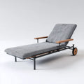 Patio Recliner with Cushion 195x70x35 cm - Grey - Modern Design