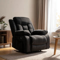 Recliner Sofa - Fabric Upholstery - Charcoal Grey - Modern Design - 85x90x100 cm