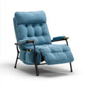 Reclining Armchair - 78x80x105 cm - Fabric Upholstery - Adjustable - Light Blue - Contemporary