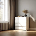 Chest of Drawers - High Gloss 4-Drawer 80x40x90 cm - White - Modern Design