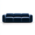 Modern Style Velvet Sofa Set 240x100x70 cm - Navy Blue